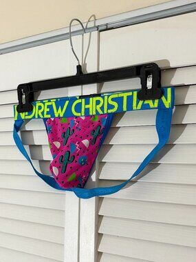 Andrew Christian Jockstrap--80s/90s Blue/Pink